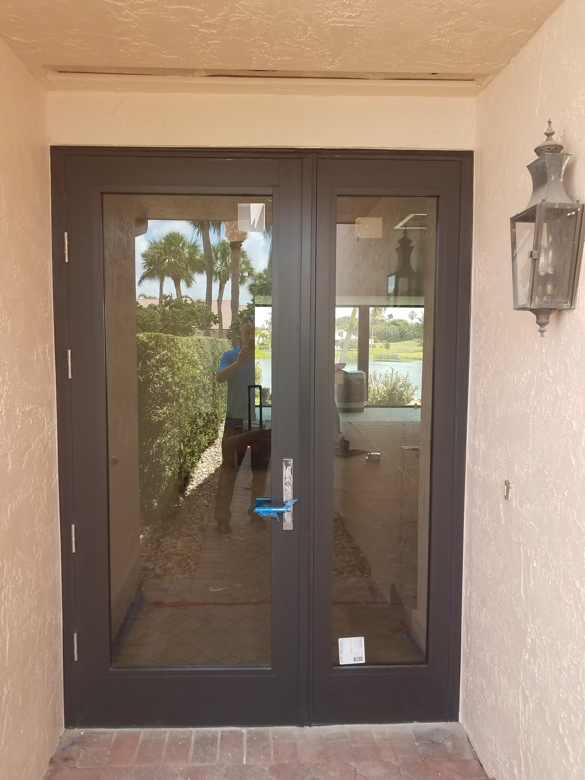 SIW Impact French Doors_ caption_ SIW Glass Door with Sidelight (Boca West)