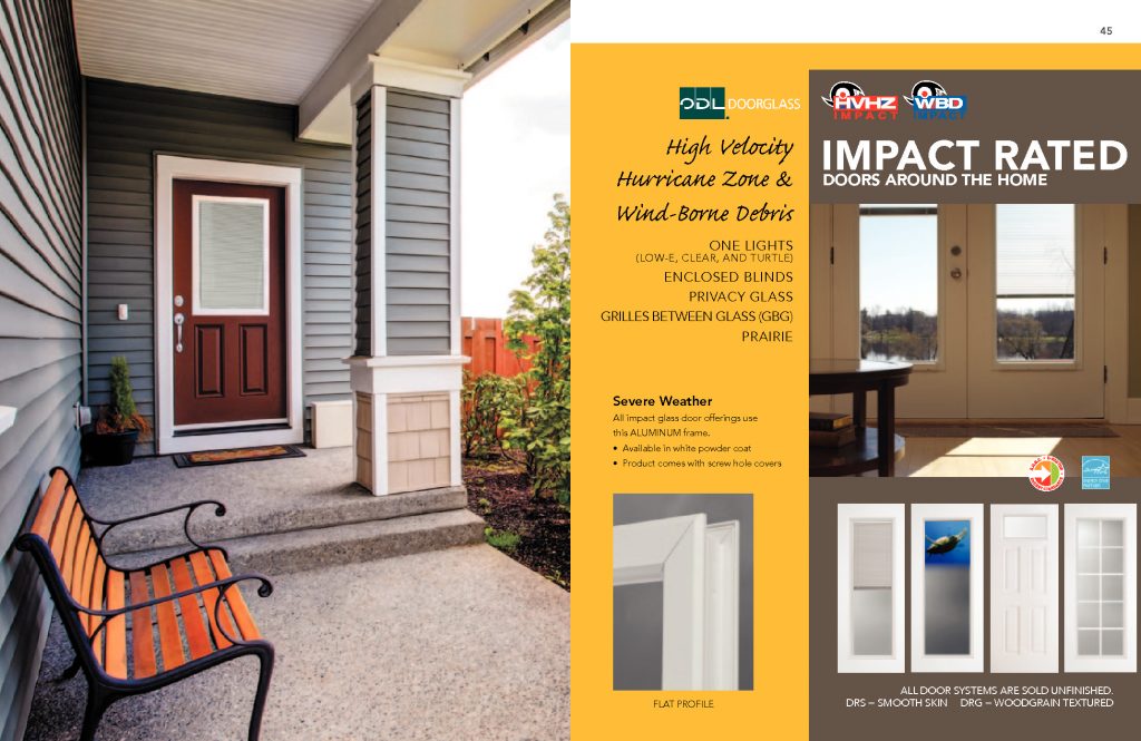 ODL Doorglass Impact Rated Doors around the Home Brochure pdf