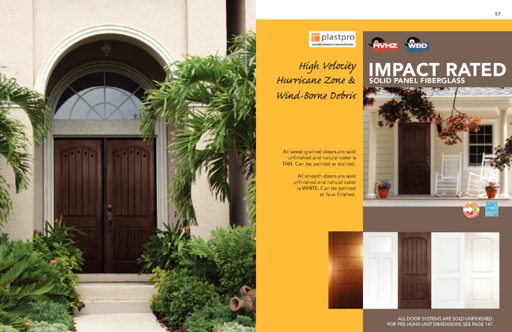 PlastPro Impact Rated Solid Panel Fiberglass Doors pdf